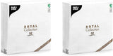 Papstar, 50 serviettes "Collection ROYAL" pli 1/4 48 cm x 48 cm blanc, #11577