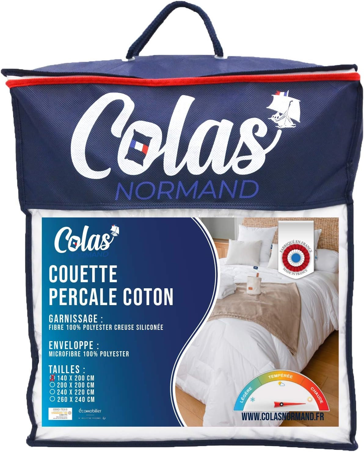 Couette Percale Coton 240 X 220 Cm Percale 100% Coton Haute Qualité Douce Et Confortable Durable Finition Fine Fabriquée En France Blanc Naty Shop Quilts & Quilts Blanc 140X200 Cm