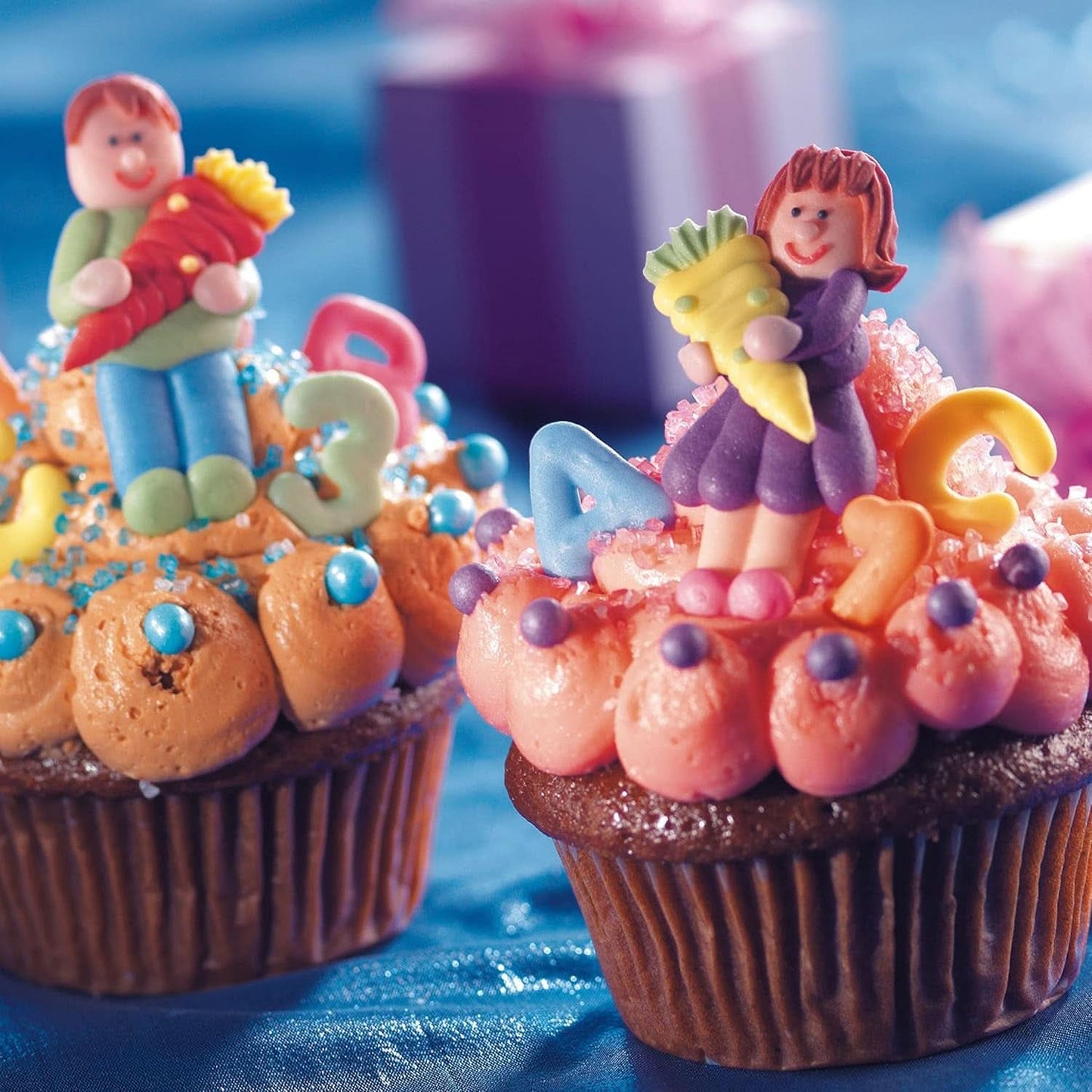 Günthart, 8 figurines en sucre pour la rentrée scolaire et les lettres, 115 grammes Sprinkles Naty Shop