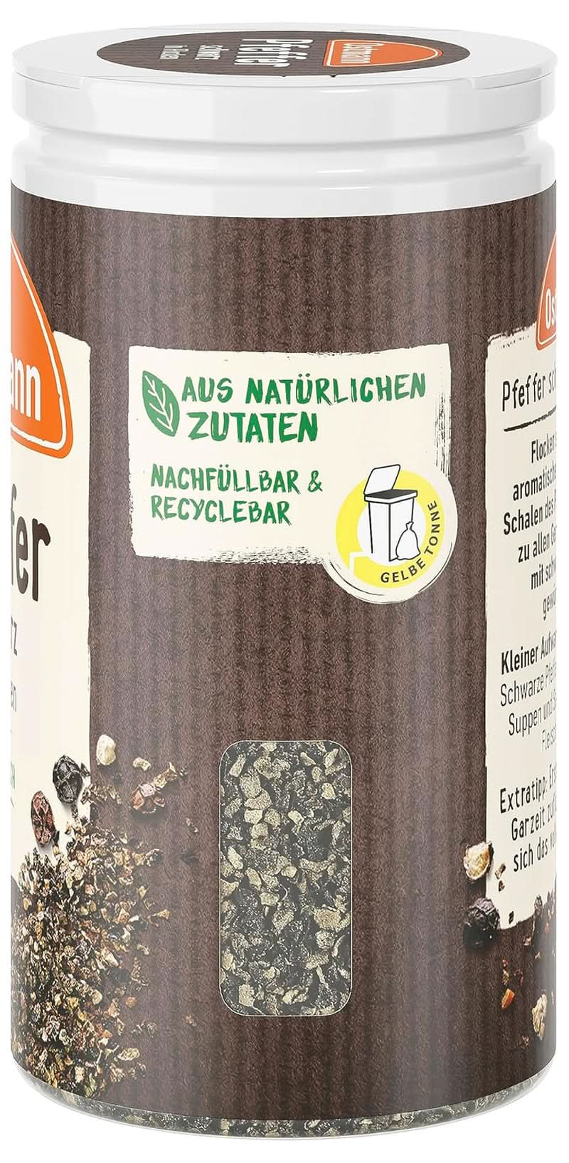 Ostmann - Flocons de poivre noir, 25 grammes Condimente Naty Shop