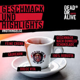 DEAD OR ALIVE Espresso No3 - Starke Espressobohnen 1kg - 100% Robusta - Kaffeebohnen für Kaffeevollautomat und Espressomaschine - Ganze Bohnen mit viel Koffein aus Italien - Café en grains