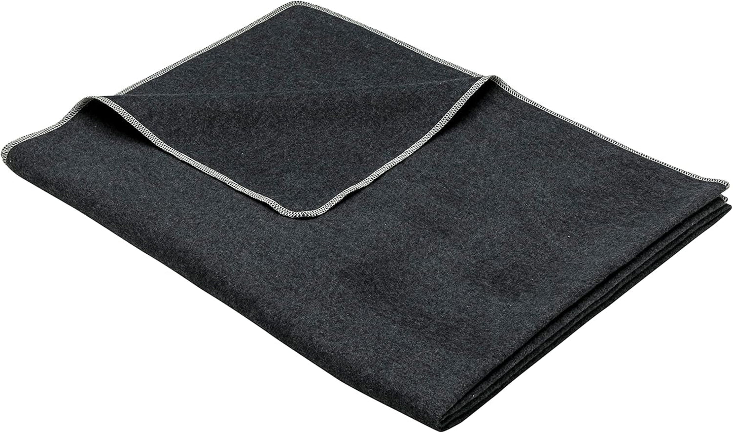 David Fussenegger Couverture en coton anthracite 140 x 200 cm Couverture douillette Lits et couvertures doux David Fussenegger