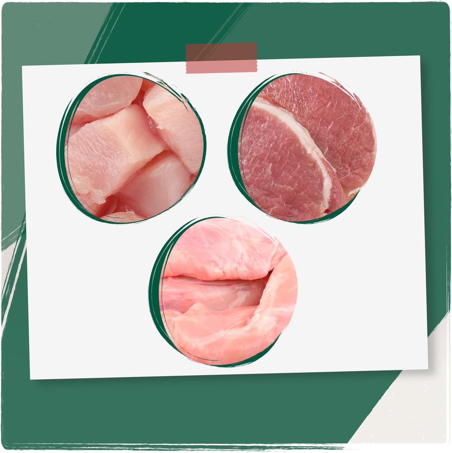 Venandi Animal - Premium Nassfutter für Katzen, Probierpakett I, Chicken, Pute, RInd, 6 x 200 g (6er Pack), getreidefrei und naturallassen