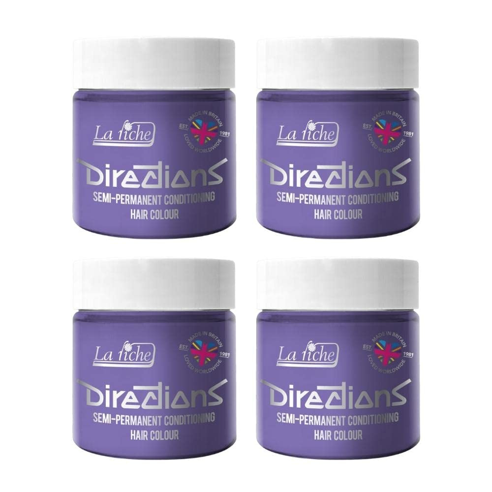 Directions coloration semi-permanente 100 ml boîte 4 pack (Pillarbox Red) Naty Shop Wisteria teinture capillaire 100 Ml (pack de 4)