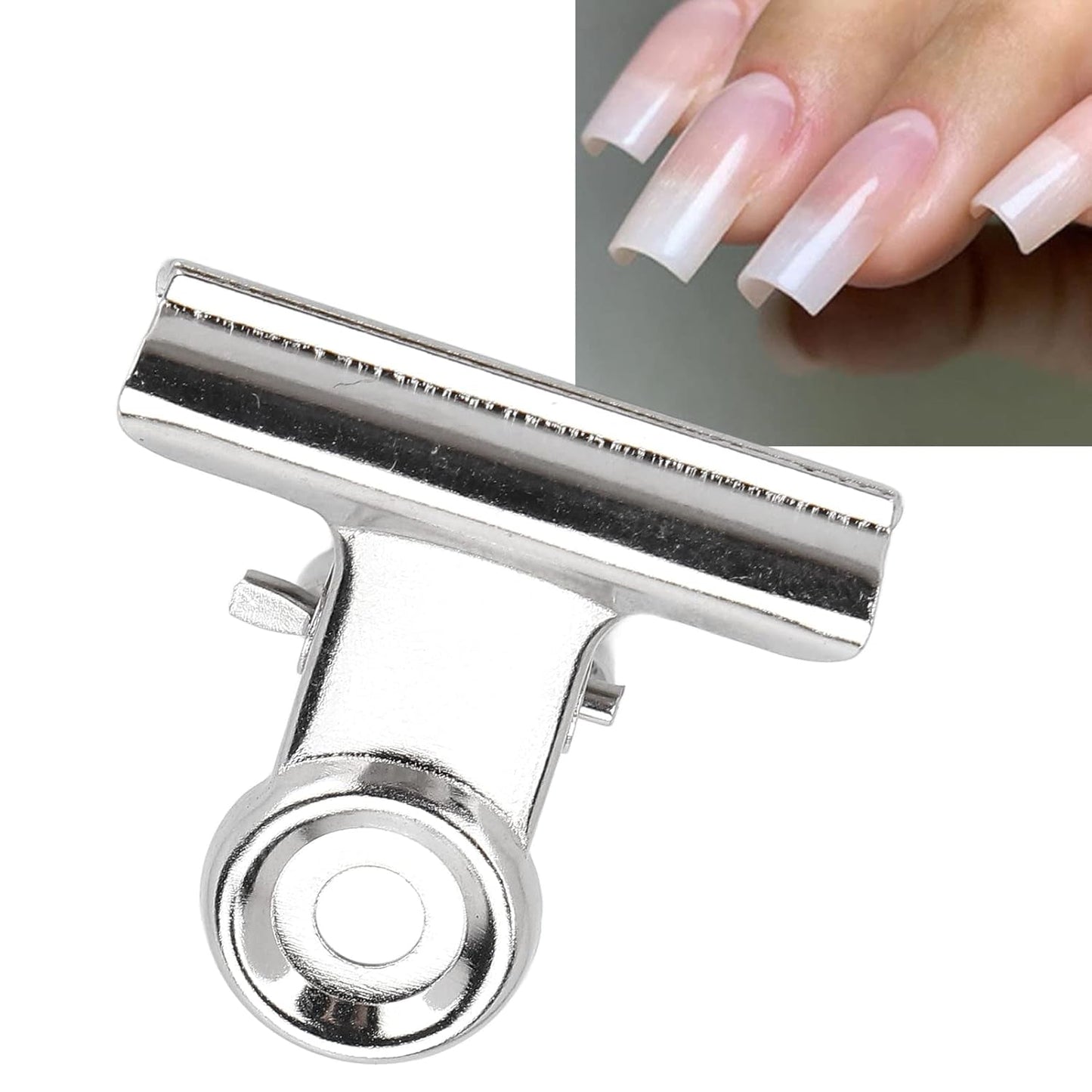10 pièces pinces à ongles pince en métal pince d'extension d'ongle outil d'art d'ongle fixateur de fibre de verre accessoires d'art d'ongle équipement pratique Durable maison bricolage Salon