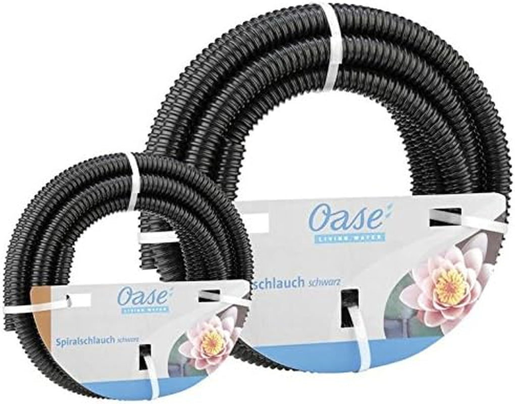 Tuyau spiralé noir Oase 1 1/2", 5 m - section de tuyau en PVC, adapté pour 1 bar (pression de service)