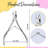 ARMIZ Ensemble 4 pièces repousse-cuticules et pinces, ensemble d'outils professionnels pour enlever les cuticules, pince multi-usages en acier inoxydable pour manucure et pédicure