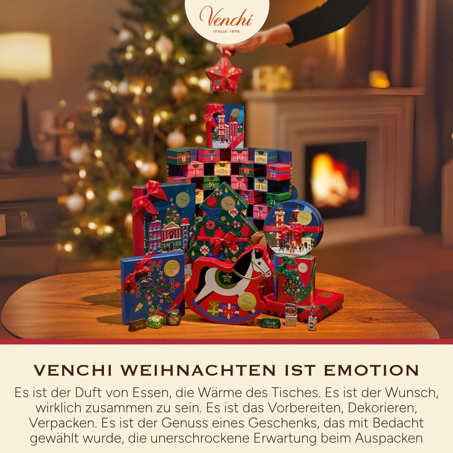Venchi, Brutto&Buono, Barre de Chocolat au Lait en Forme de Sapin "Noisette de la Forêt du Piémont" Fait Main, 200g, Sans Gluten, Collection de Noël en Édition Limitée, Idée Cadeau