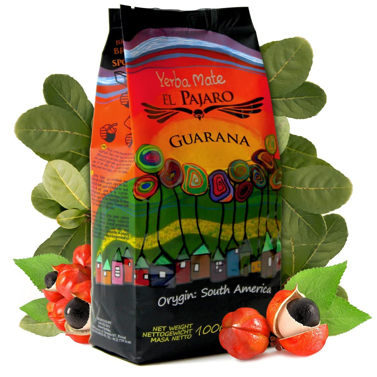 Guarana 1000 g | Thé maté du Paraguay | Fort, avec catuava, poudre de guarana, citron vert | Extra fort, revigorant, haute stimulation