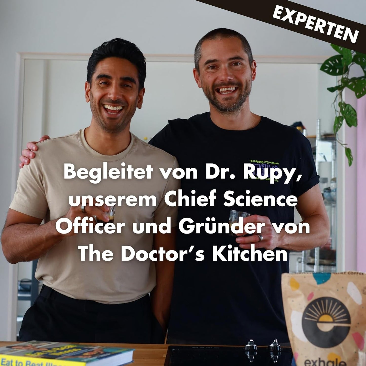 EXHALE Bio GANZE BOHNEN – Dunkel Gerösteter Kaffee – Emballage 450g – Sans mykotoxines et sain pour le café Bulletproof – Origine unique et 100% Arabica Bohnen