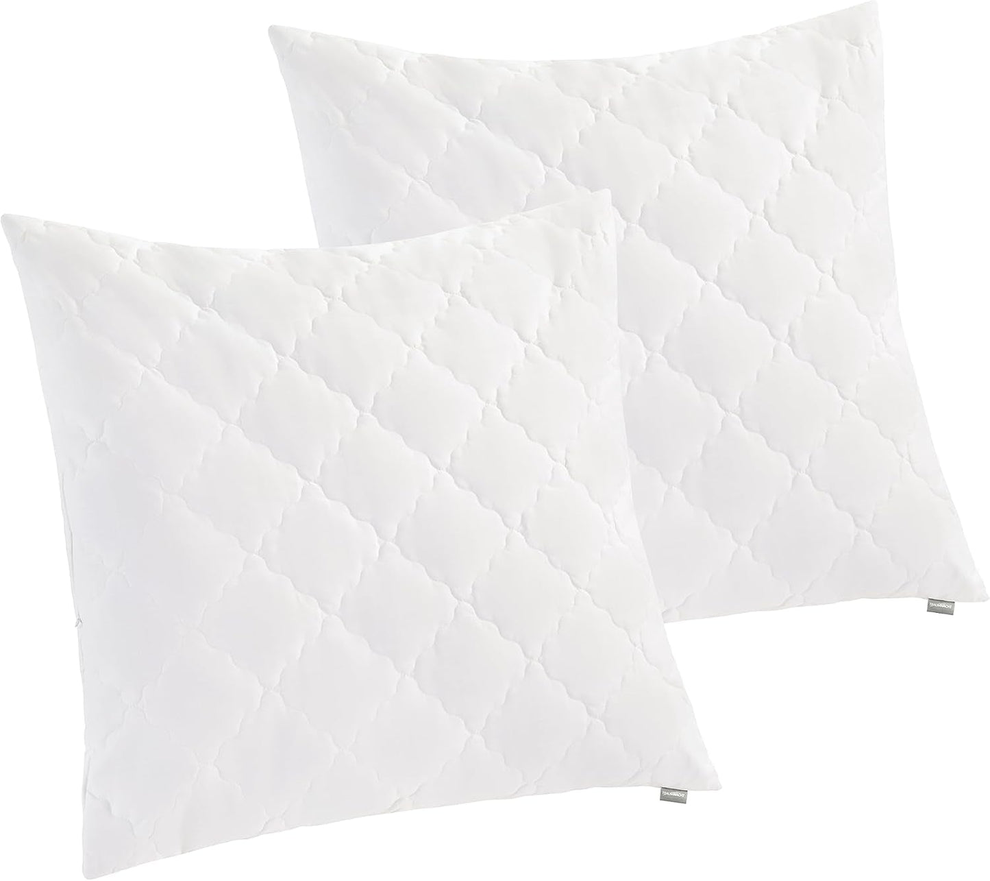 Traumnacht Oreiller en bambou avec fibres de bambou, hypoallergénique, antibactérien Ensemble d'oreillers avec fermeture éclair, composé de 2 oreillers 40X80Cm, certifié Oeko-Tex, développé en Allemagne Oreillers standard Naty Shop Oreiller 80 X 80 Cm