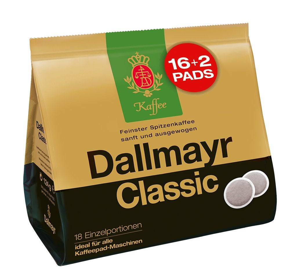 Kaffee Classic Kaffeepads 16 + 2, paquet de 5 (5 x 124 g)