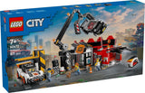 Parc à ferraille LEGO City avec voitures - jouet avec presse à ferraille et grue, 2 voitures miniatures, 4 figurines fonctionnelles et immeuble de bureaux - cadeaux d'anniversaire pour garçons et filles à partir de 8 ans 60472 Besuche den LEGO-Store sets de construction