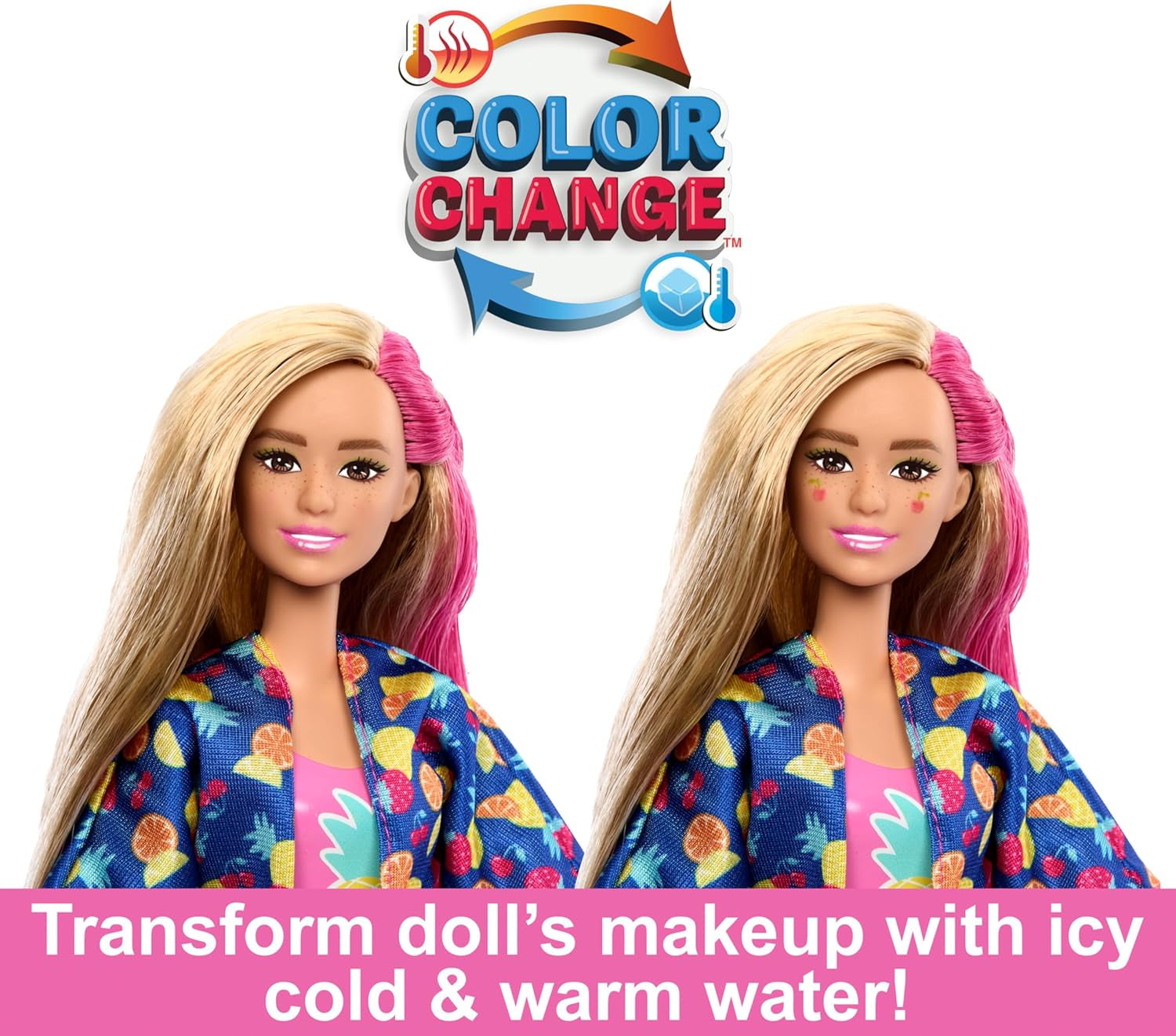 BARBIE Pop Reveal Rise & Surprise Coffret Cadeau - Plus de 15 surprises dont 1 poupée Barbie, des accessoires de plage pour un plaisir ludique et fruité pour les enfants de 3 ans et plus, HRK57