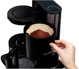 Bosch Styline TKA8013 Machine à expresso à filtre, capteur d'arôme, carafe en verre de 1,25 L, 10-15 tasses, arrêt automatique, système de détartrage, système anti-goutte, porte-filtre rotatif, 1160 W, noir