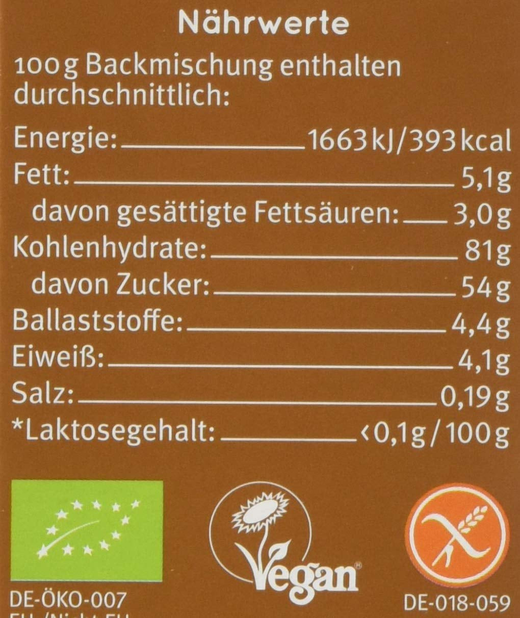 Brownies Sans Gluten, Pack 3Er (3 X 400 G) - Bio Naty Shop