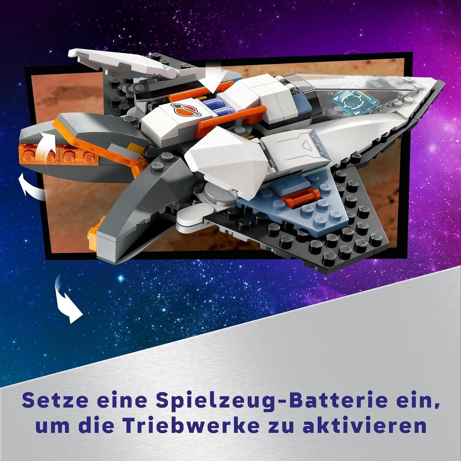Vaisseau spatial LEGO City, navette spatiale, jouet à construire pour enfants, garçons et filles à partir de 6 ans, set avec figurine d'astronaute 60430 Jeux de construction Besuche den LEGO-Store