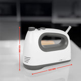 Mélangeur Clatronique | Moteur Kraftvoller 400 watts | Batteur à main | Turbostufe & 5 Geschwindigkeitsstufen | Batteur à main | Spülmaschinengeeignete Edelstahlquirle Und -Knethaken | HM 3775 Cuisine Naty Shop