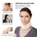 RESTCLOUD Support de nuque en mousse souple, collier universel, support de cou réglable pour le sommeil - Soulage les douleurs cervicales (blanc, col de 6,4 cm de profondeur, M) Oreillers orthopédiques cervicaux Naty Shop