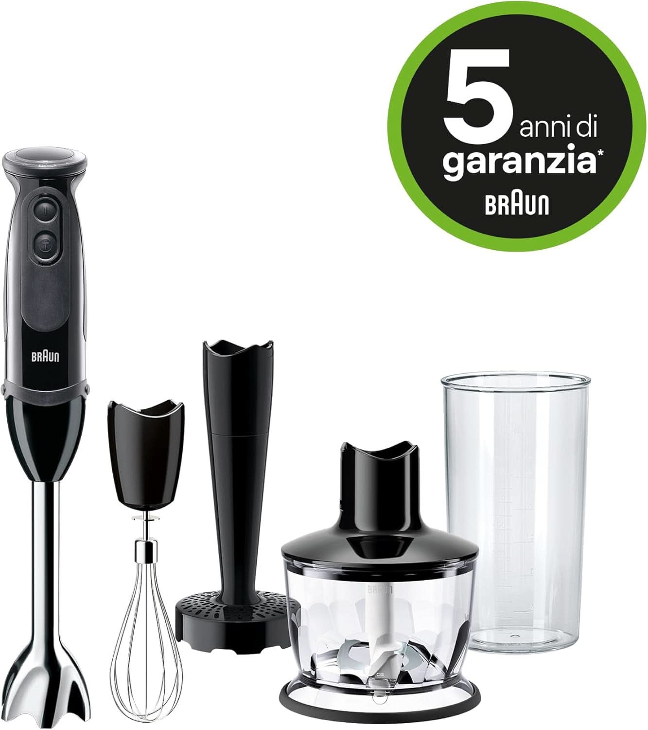 Braun Household Multiquick 5 MQ 5237 BK Batteur sur socle 0,5 L Schwarz 1000 W Cuisine Naty Shop