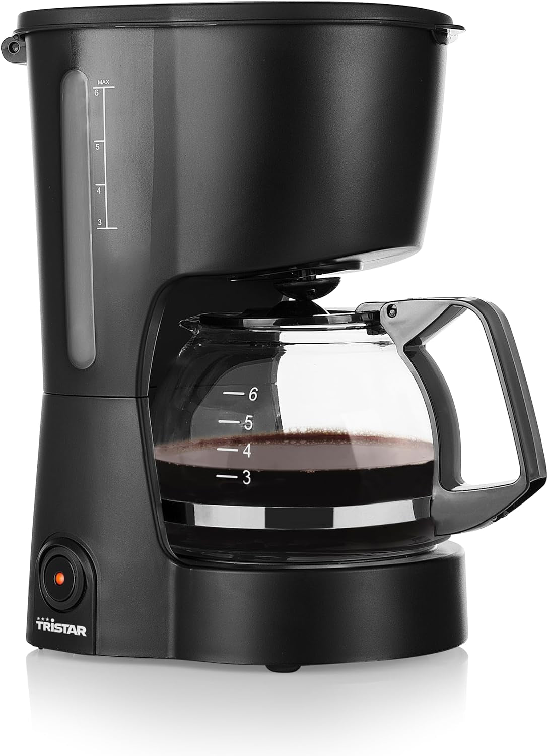 Cafetière Tristar, capacité 6 tasses, 600W, fonction maintien au chaud, arrêt automatique, filtre permanent, système anti-goutte, compacte et portable, facile à nettoyer, CM-1246