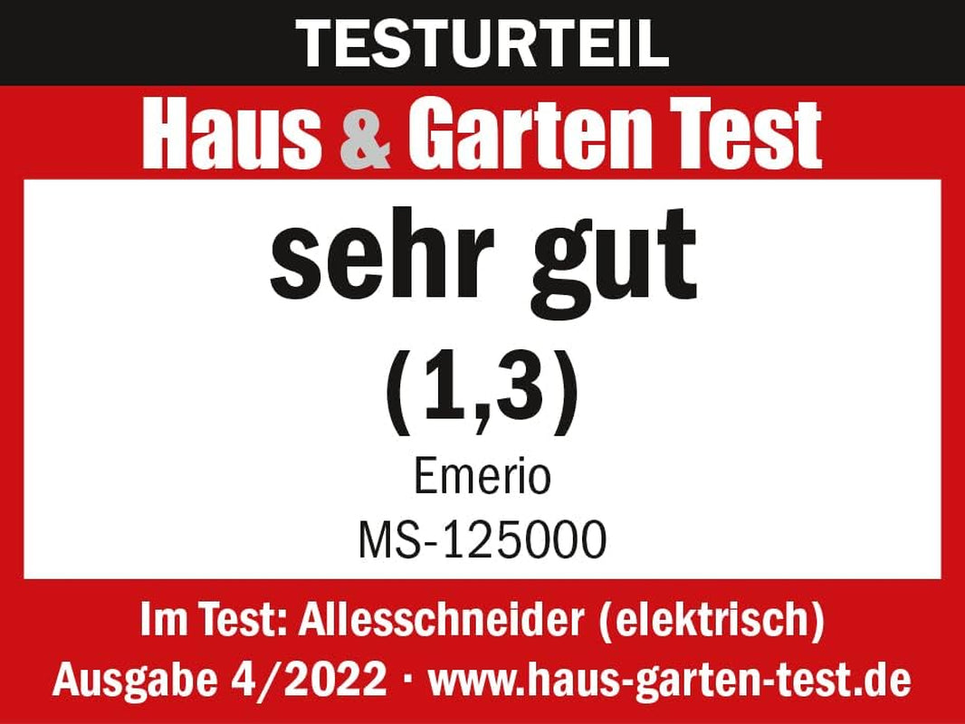 Trancheuse tout usage Emerio "Made in EU" MS-125000, lame en acier inoxydable fabriquée en Allemagne, réglable 0-17 mm, 100 W Broyeurs et trancheurs Naty Shop