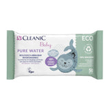 Lingettes humides Cleanic Baby Eco Pure Water – (1 x 50 pcs.) Lingettes humides pour enfants et nourrissons – sans parfum, jetables dans les toilettes, peaux sensibles – 50 pcs.