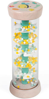 Janod - Faiseur de Pluie en Bois - Collection Pure - Jouet pour bébés et petits enfants - Développement de la motricité fine Stimulation visuelle et acoustique - Coloration à l'eau - Dès 6 mois, J05193 Jouets pour bébé Naty Shop