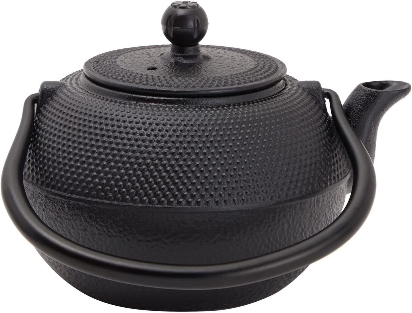 Juvale Service à thé japonais avec théière en fonte (1200 ml), soucoupe et 2 tasses, service à thé de style Tetsubin, noir
