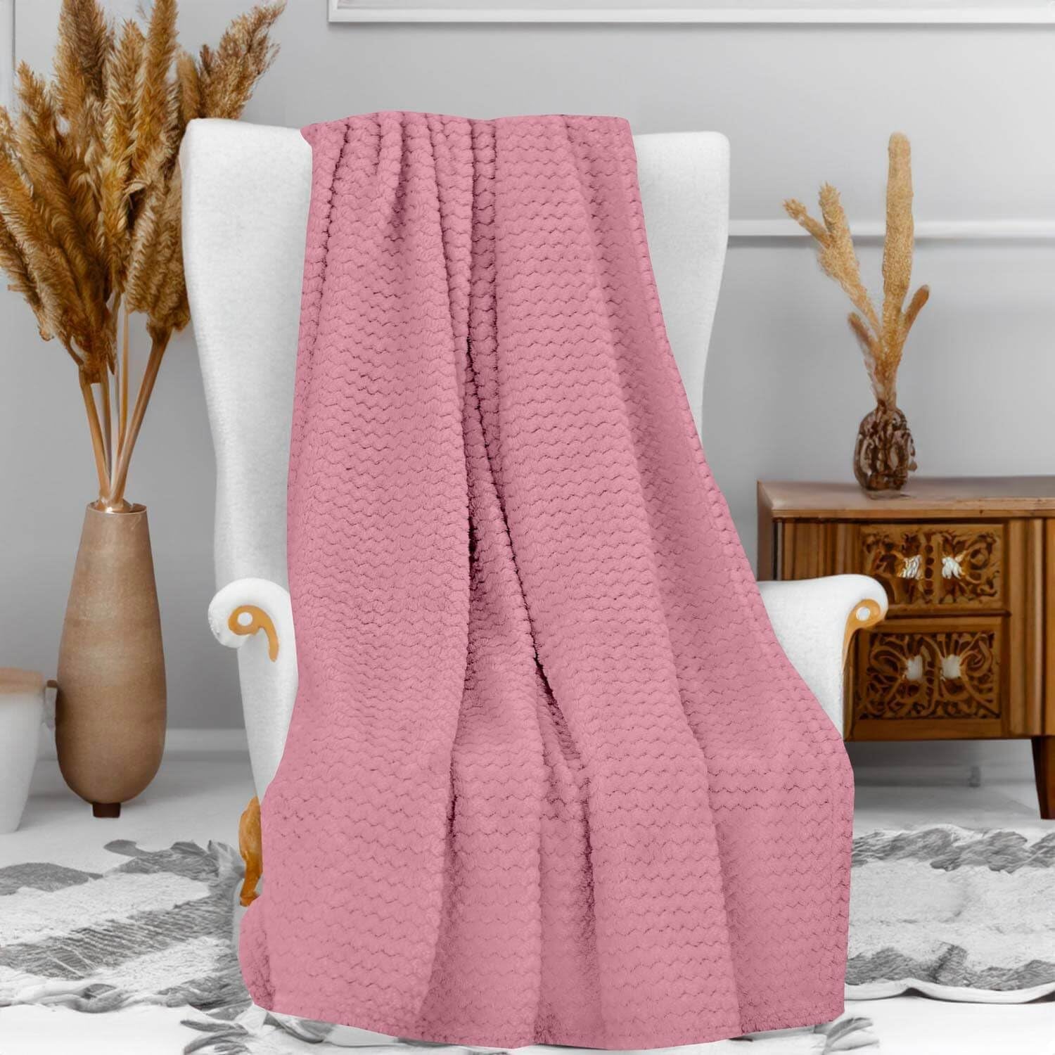 Soleil D'Ocre, couverture, microfibre, 120 X 160 Cm, rose foncé Couettes et couettes Naty Shop Rose 120 X 160 Cm