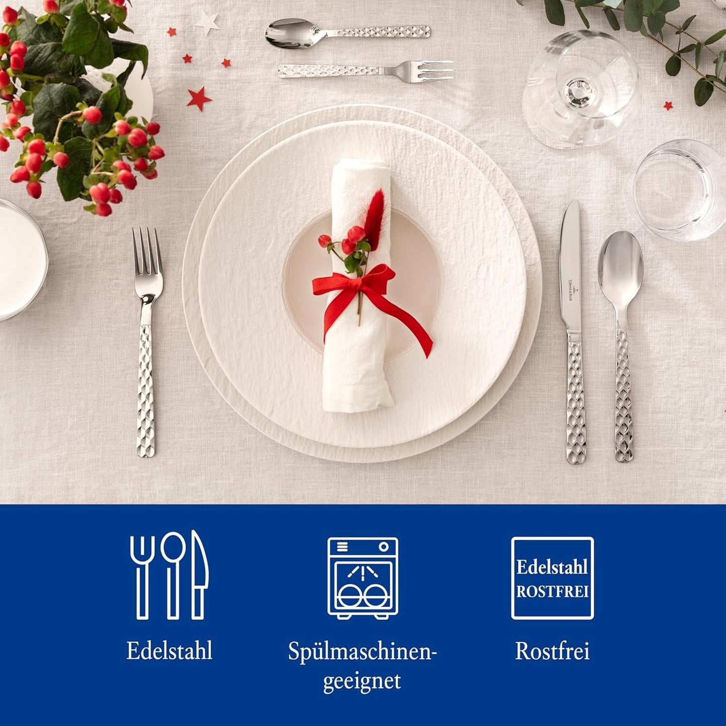 Villeroy & Boch - Ménagère Boston 30 pièces, 6 personnes Cuisine Naty Shop