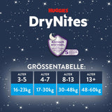 Couches d'énurésie nocturne Huggies DryNites pour garçons de 13 à environ 8-13 ans (30-48 kg) 33 pièces (3x11) paquet mensuel géant culottes à couches XL Vazba Bath Products