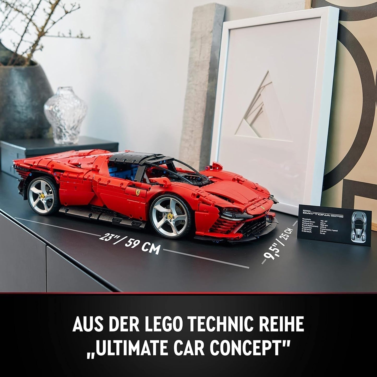 LEGO Technic Ferrari Daytona SP3 Kit de modèle à l'échelle 1:8, super voiture de sport rouge, modèle de voiture étendu, objet de collection, Ultimate Car Concept 42143 Jeux de construction Besuche an LEGO-Store