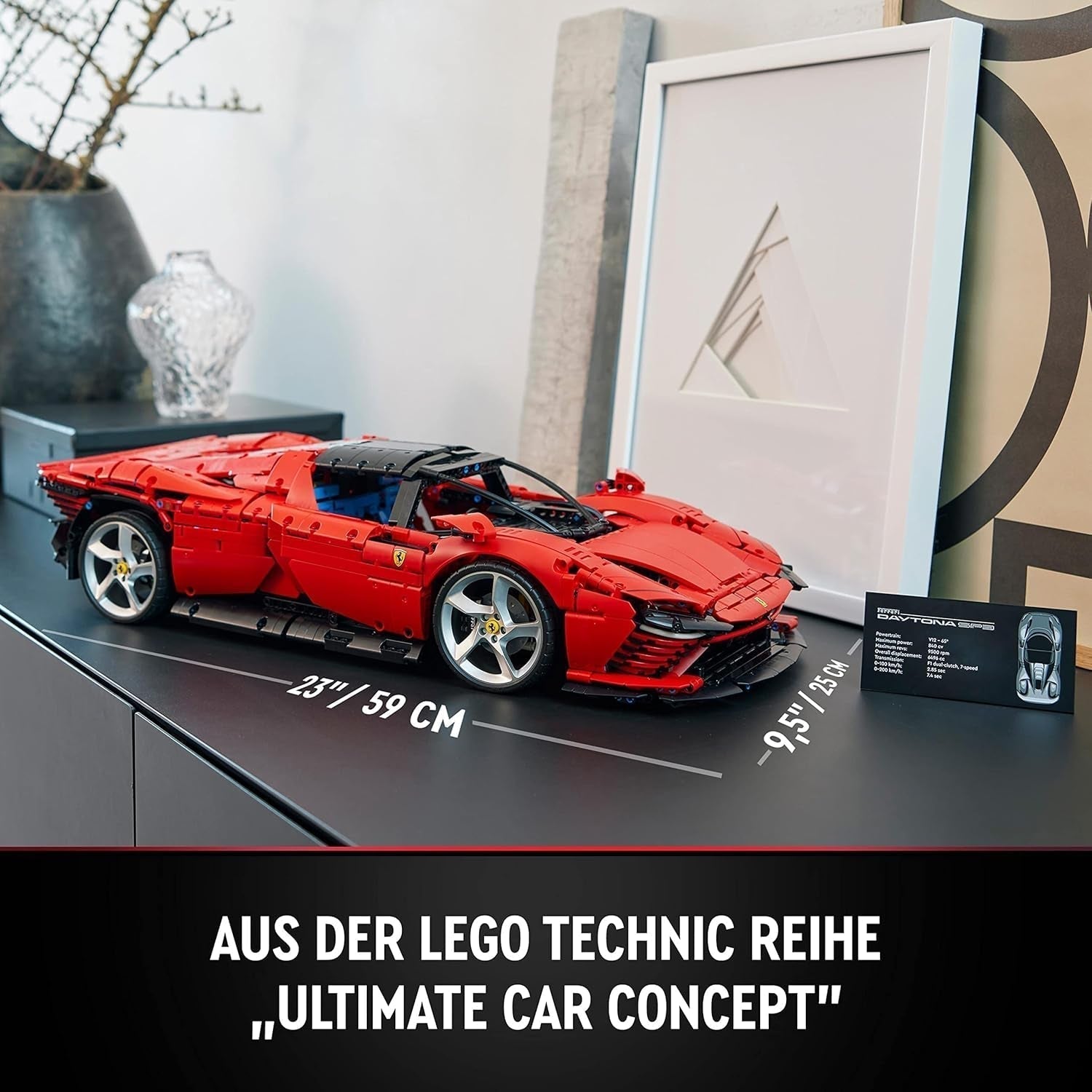 LEGO Technic Ferrari Daytona SP3 Kit de modèle à l'échelle 1:8, super voiture de sport rouge, modèle de voiture étendu, objet de collection, Ultimate Car Concept 42143 Jeux de construction Besuche an LEGO-Store
