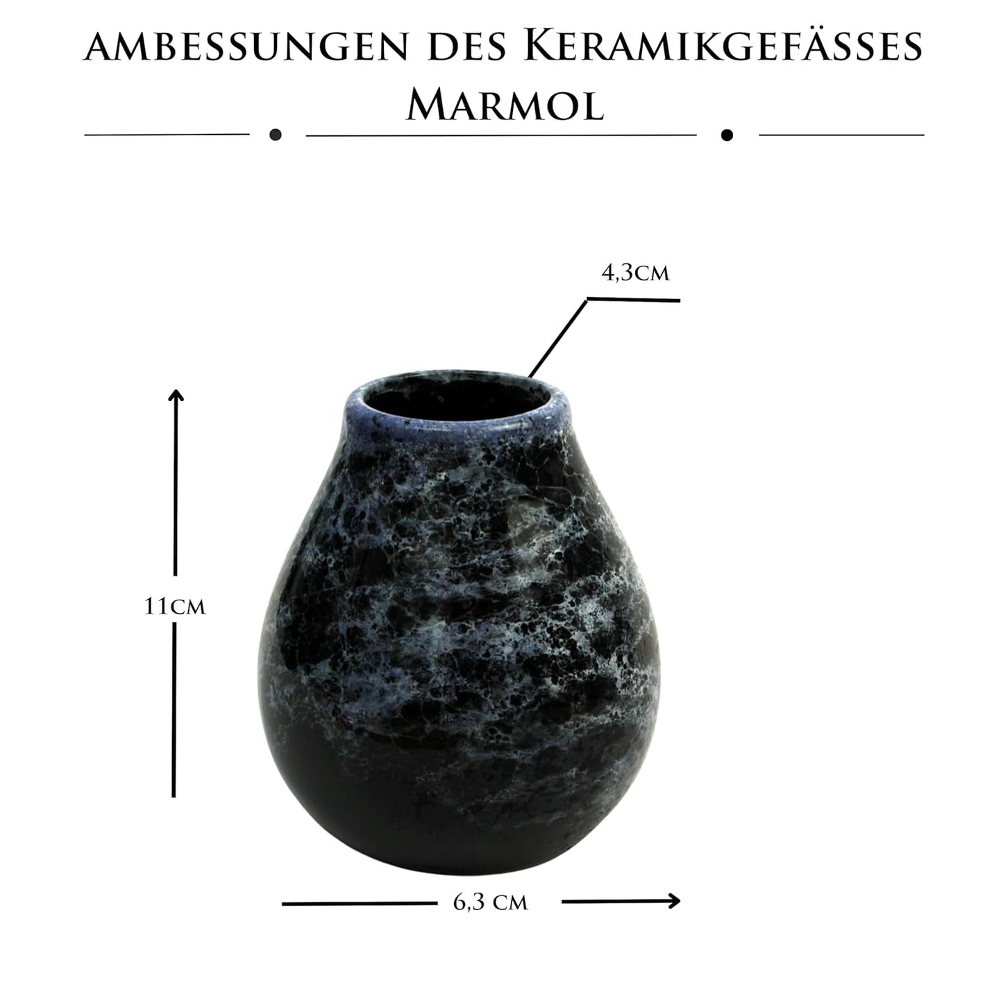 Service à thé Yerba Mate pour 2 personnes – Mas Energia Guarana 400 g – Mug en céramique Marmol Blue 350 ml – Bombilla en acier inoxydable 19 cm – Thé en vrac 2 x 200 g
