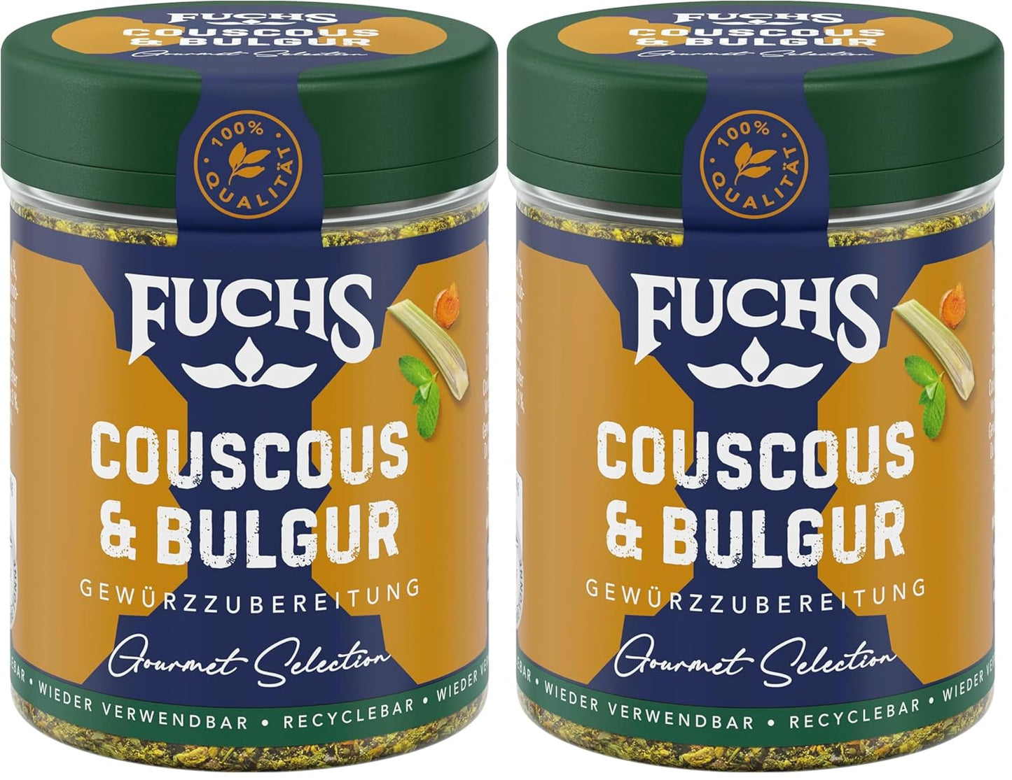 Fuchs Spices Gourmet Selection Moyen-Orient/Afrique - Mélange d'épices pour couscous et boulgour Mélange d'épices rechargeable pour assaisonner les plats de boulgour végétalien 55 g