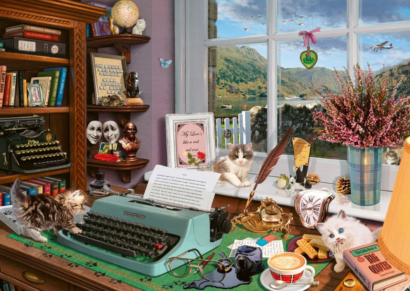 Schmidt Spiele 59920 Au bureau, 1000 pièces Puzzle secret Puzzle Naty Shop