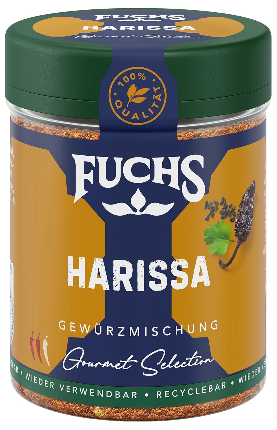 Fuchs Spices Gourmet Selection Moyen-Orient/Afrique - Mélange d'épices pour couscous et boulgour Mélange d'épices rechargeable pour assaisonner les plats de boulgour végétalien 55 g