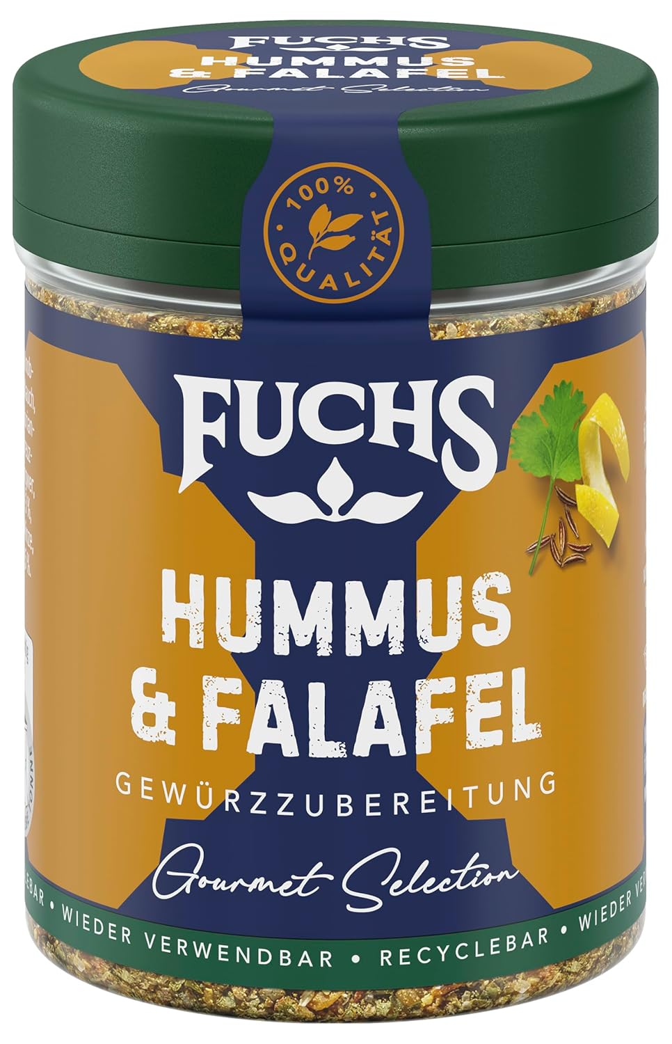 Fuchs Spices Gourmet Selection Moyen-Orient/Afrique - Mélange d'épices pour couscous et boulgour Mélange d'épices rechargeable pour assaisonner les plats de boulgour végétalien 55 g