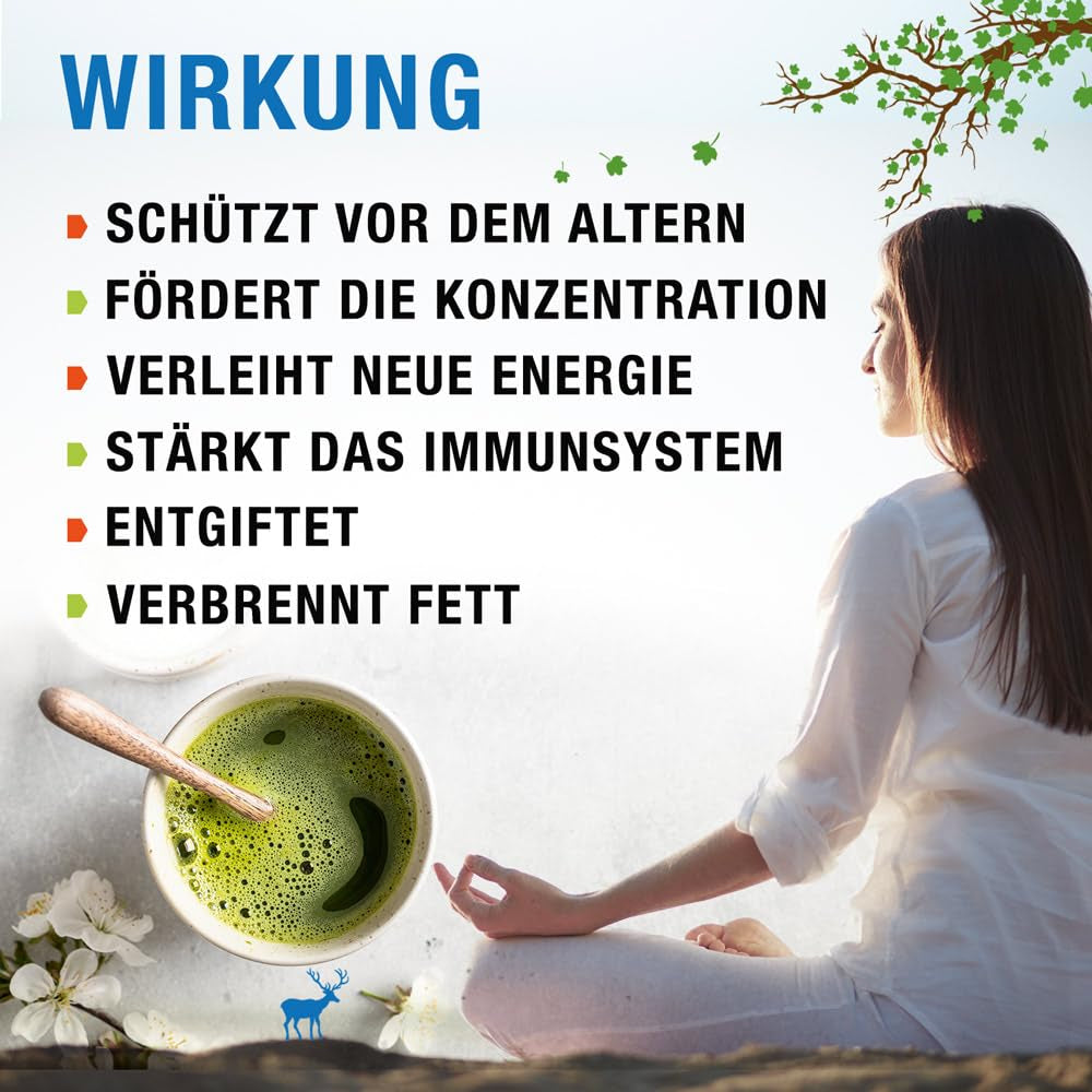 ORIGEENS BIO MATCHA CEREMONIAL GRADE "SHIKA" - Thé japonais biologique de Shizuoka - Matcha Latte/Usucha - Sachet de recharge 30g - Poudre de thé vert Matcha biologique de qualité cérémonielle