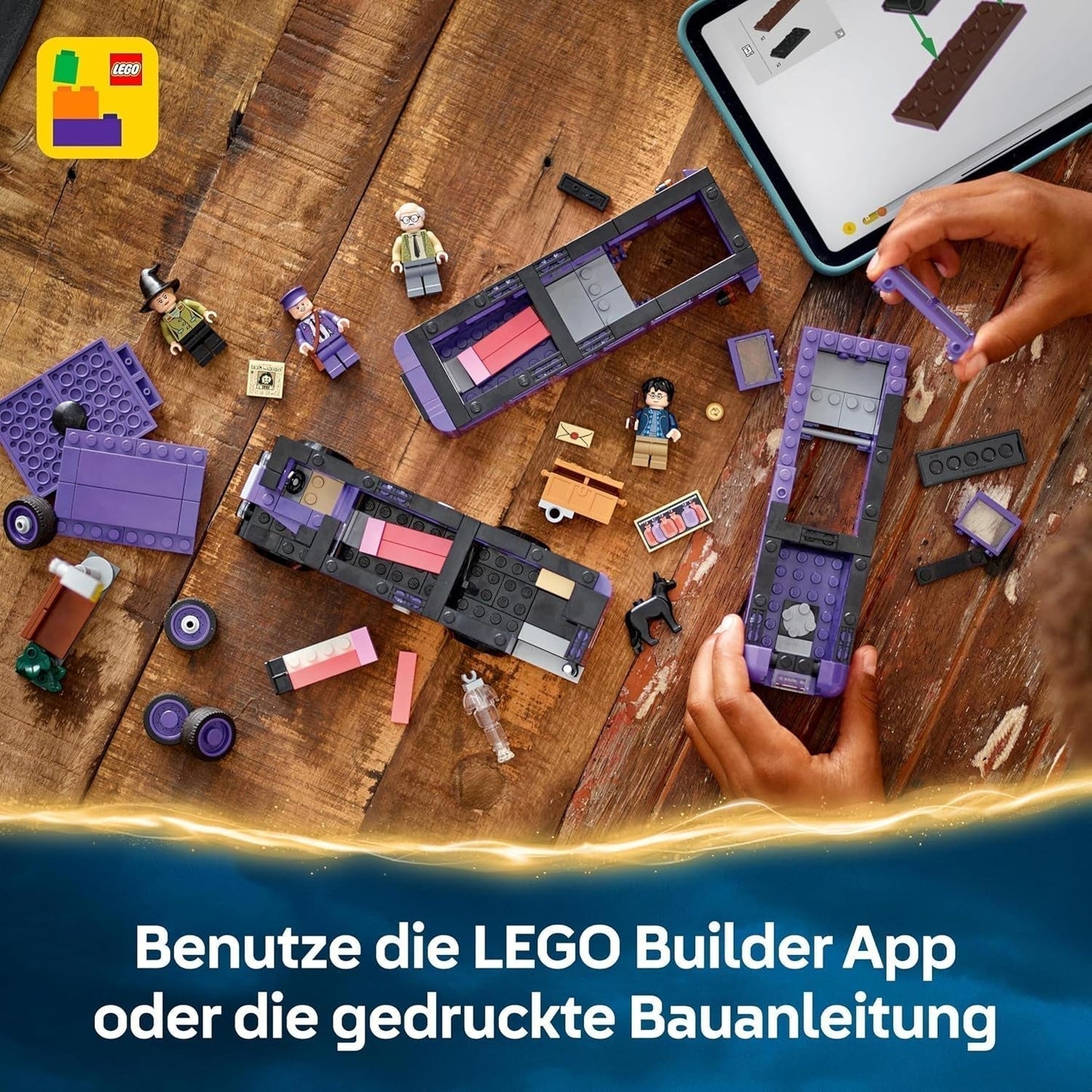 LEGO Harry Potter Adventures with The Travelling Knight - Ensemble de construction 5 figurines dont Ernie Prang, Stan Shunpike et le bus Padfoot Jouet pour les fans du monde sorcier Garçons et filles 8 ans 76446 Jeux de construction Beuche den LEGO-Store