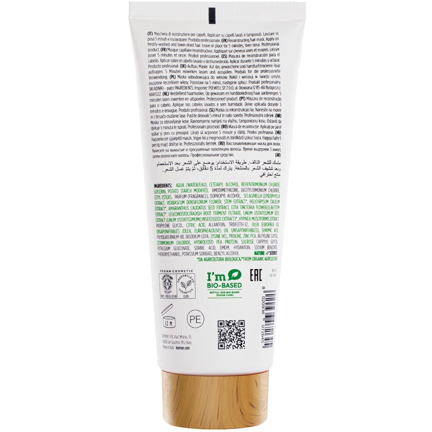 KEMON Actyva Nuova Fibra Mask 200 ml Masque capillaire Naty Shop