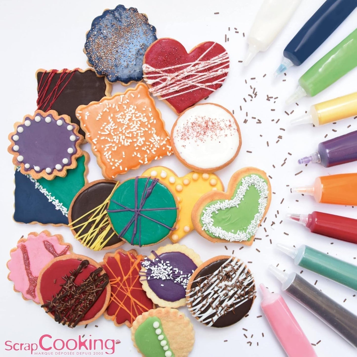 Scrapcooking - Stylo à Sucre Jaune Pastel - Sucre d'Écriture Jaune 25 g - Stylo à Sucre Comestible Décoratif - Écriture et Dessin - Etiquetage Fondant, Glaçage, Gâteaux - 6804