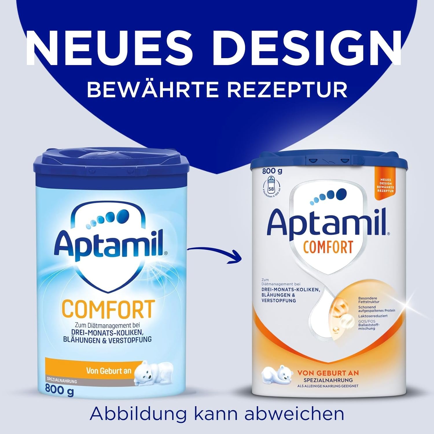 Aptamil Confort - Formule spéciale dès la naissance - 1 x 800 g