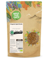 Grains d'épeautre biologiques Wholefood Earth – 3 kg | Sans OGM | Végétalien | Riche en fibres | Certifié biologique