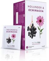 Nutra Tea Sureau et échinacée, Thé immunité et rhume, Thé de soutien immunitaire, Combat contre le froid, 20 sachets de thé réutilisables, Tisane naturelle