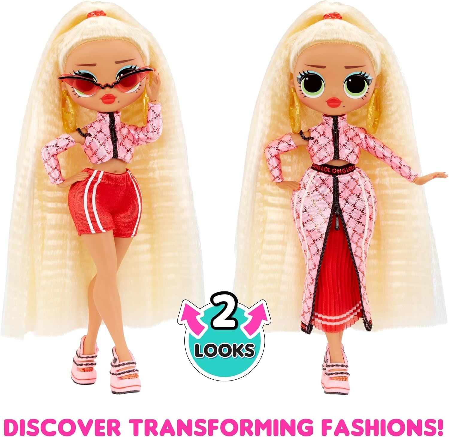 Mdr Surprise ! Poupée mannequin OMG - Article cadeau - Avec beaucoup de surprises, y compris des vêtements interchangeables et de fabuleux accessoires - Idéale pour les enfants de 4 ans et plus, Rose