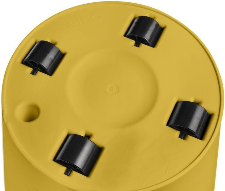 elho Loft Urban Round 40 - Pots de fleurs d'extérieur - 100% plastique recyclé - Ø 38,5 x H 35,3 cm - Jaune/Ocre