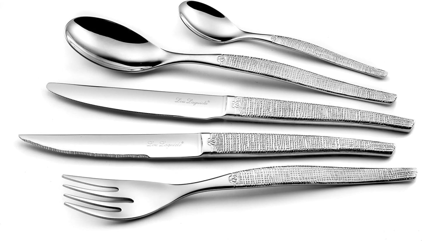 Couverts JET au design brillant, Ménagère d'exception, 30 pièces Naty Shop Kitchen