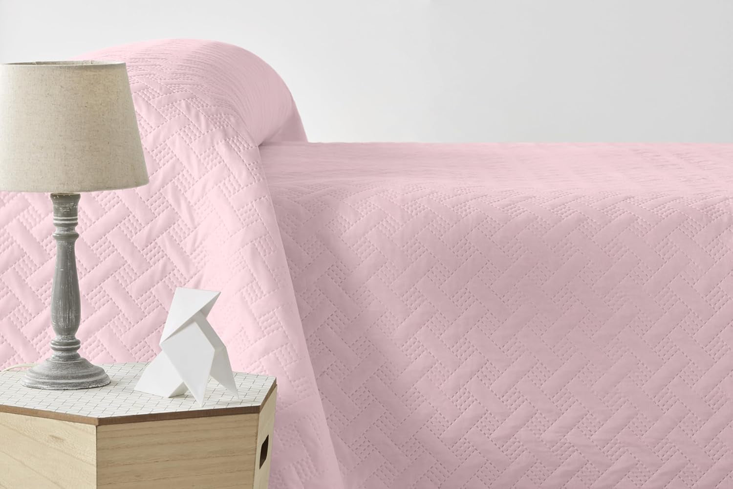 LISO - Couvre-lit pour 105 Cm - Couvre-lit Bouti - Printemps et été - 200X260 Cm - Lits et Couvertures Rose Besuche den Degrees home-Store